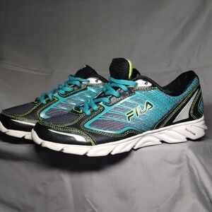 Fila Teal and Black Women's Athletic Shoes